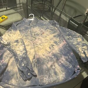 Trendy&Viral Party Host Pick R Lauren Custom. TieDyed button down Men’s Large